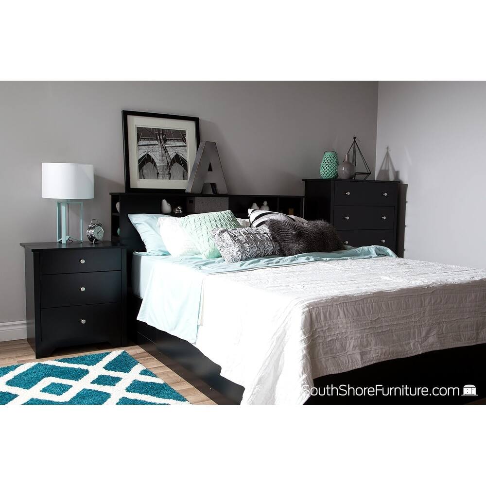 Vito Nightstand Charging Station 19.25"D x 24.5"W x 27.5"H Bed Bath